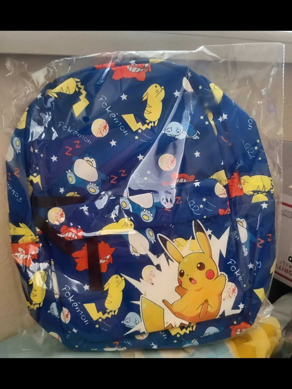 Pokemon Kids Backpack with Pikachu on Blue, Yellow, Red